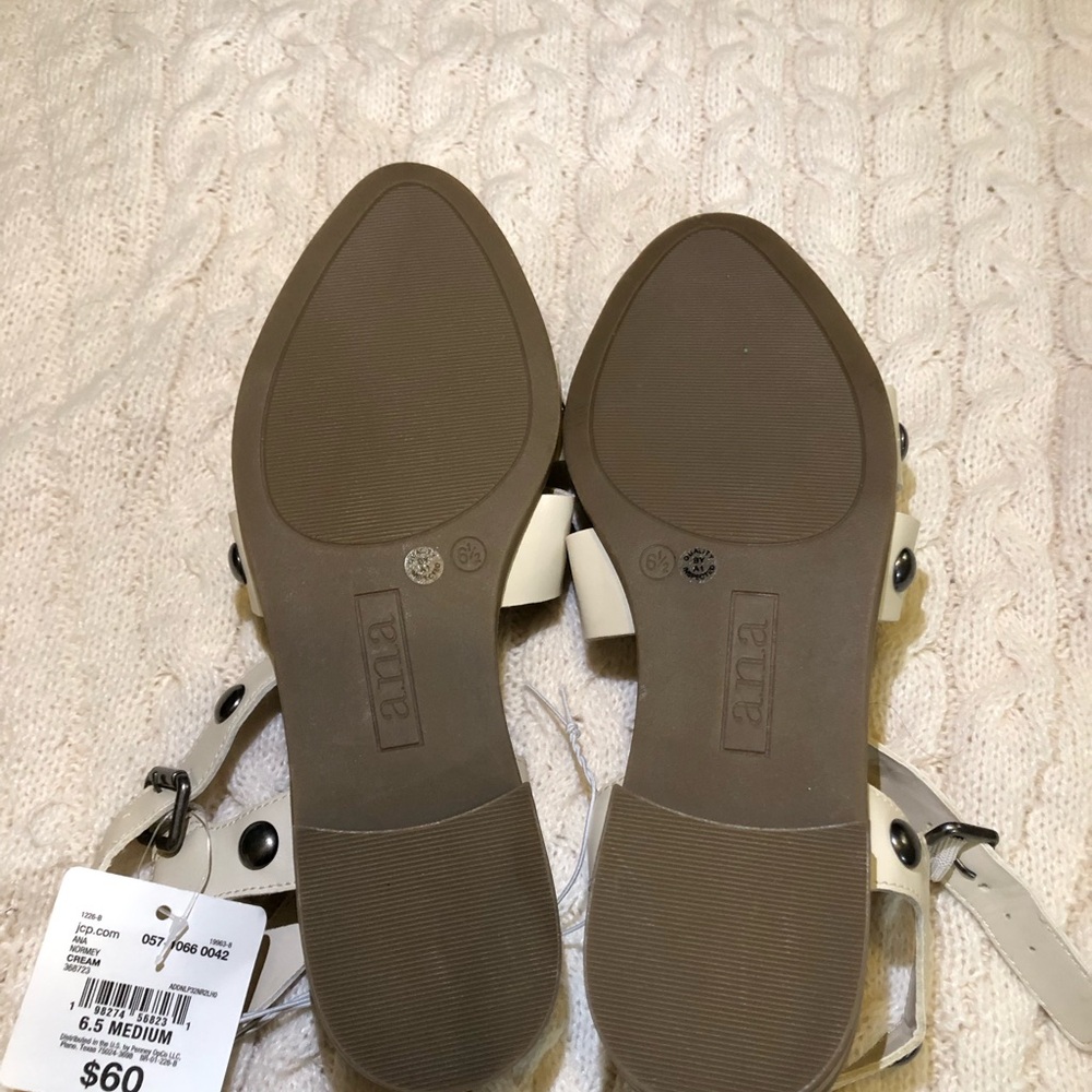 Studded Strappy Flat Sandals - Picture 3 of 5